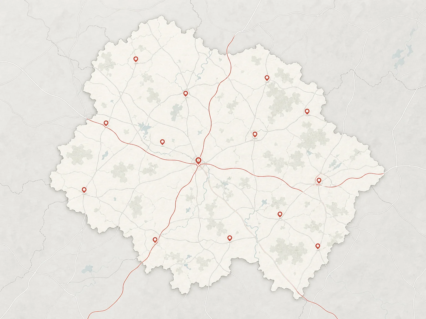 Statische schematische Karte des Einsatzgebietes im Heidekreis
